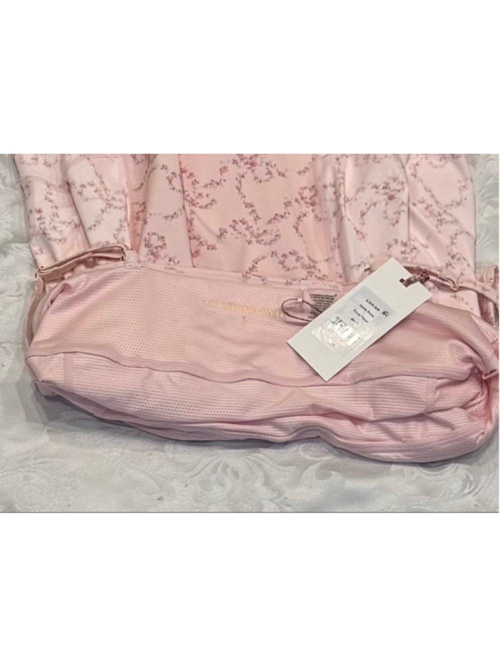 LoveShackFancy Sylvie Active Tennis Dress Peony Sugar Bow Pink Romper NWT L Larg - Picture 6 of 7